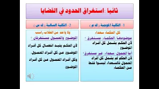 مادة الفلسفة للصف الثالث الثانوي الأدبي وحدة المنطق درس الاستغراق 