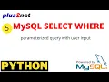 MySQL SELECT Query in Python with WHERE to get matching records by user input parameterized query