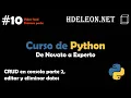 Curso de Python De novato a experto CRUD en consola parte 2 editar y eliminar datos