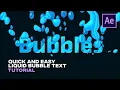 Liquid Bubble Text Animation in After Effects Quick and Easy