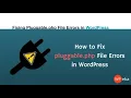 Pluggable php File Error In WordPress On Your Own