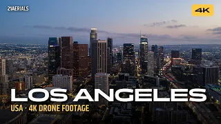 Los Angeles, USA 🇺🇸 4K Aerial Stock Footage: Downtown, Hollywood Sign & more [Day to Night]
