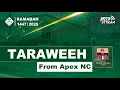 Live Isha Taraweeh Prayer APEX MOSQUE 5th Night of Ramadan 1447 2026