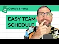 Easy Team Schedule Template with and in Google Sheets