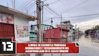 Lluvias en Escuintla provocan inundaciones y desbordamiento del alcantarillado en el casco urbano