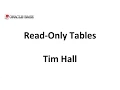 Read-Only Tables in Oracle