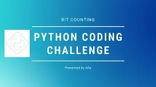 Pyhon coding Challenge 3 Bit Counting Code Wars