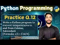 Python Practice Question 12 Complete Python Playlist Python Programming