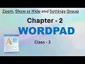WordPad class - 3 Basic Computer Class
