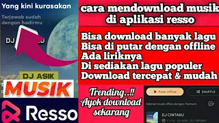 cara download lagu ada liriknya ke galeri di resso aplikasi musik