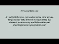 mata pelajaran informatika menggunakan array dan fungsi