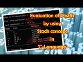 Evaluation of Postfix Expression by using Stack