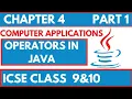 OPERATORS CHAPTER 4 PART 1 ICSE CLASS 9 COMPUTER APPLICATION