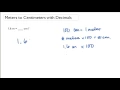 Meters to Centimeters with Decimals