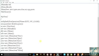 how to create a notepad in Java Swing part 1