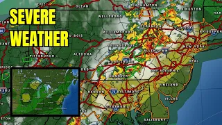 Severe storm threat across the Mid Atlantic Upper Midwest
