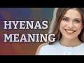 Hyenas meaning of Hyenas
