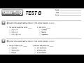 Units 1 8 TEST B Interchange Fifth Edition Intro Level Tests