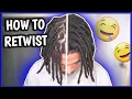 How To Retwist Dreadlock New Growth DETAILED By Yourself