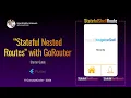 Flutter Stateful Nested Routes using GoRouter