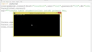 Grade 12 Python with mysql How to create a table and insert values