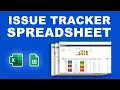 How to create an issue tracker template in Excel bug tracker project