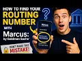 How to find your routing number with Marcus by Goldman Sachs