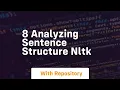 8 analyzing sentence structure nltk