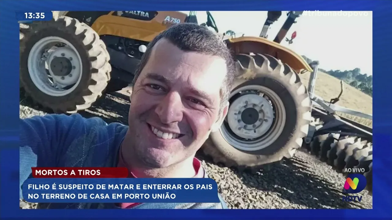 Mortos a tiros: filho é suspeito de matar e enterrar os pais no terreno de casa em Porto União