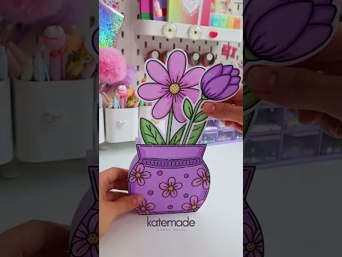 Create your own paper vase☘️ #diy