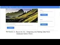 PHP Blog Part-3 A About Us Page Design and Adding Data from Database ADMIN PANEL