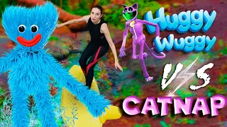 Huggy Wuggy vs CatNap in real life part 2/ Adventures on the river