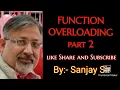 Function overloading java ICSE ISC CLASS 10 class 11