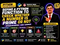 Python 57 Prime Number Check Using Function in Python Function Practice Question
