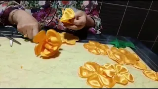 صناعة الورد من القماش دندنها