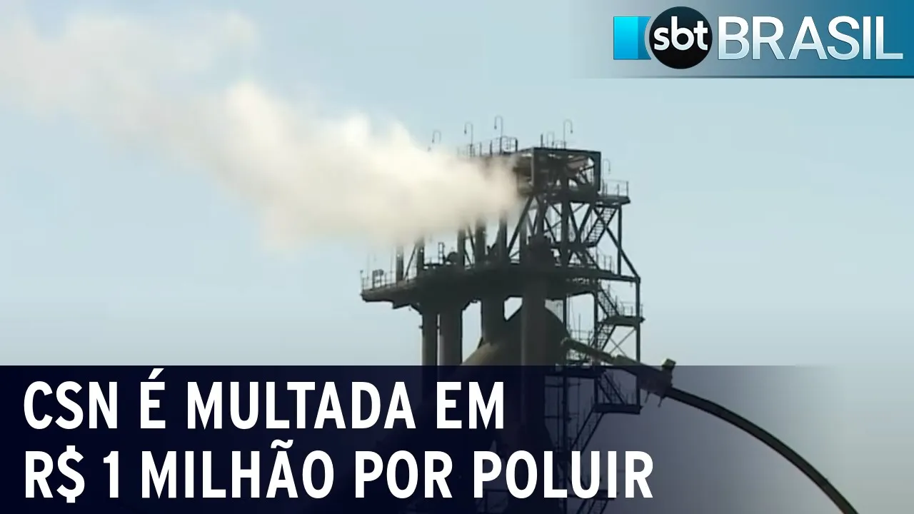 CSN é multada em R$ 1 milhão por poluir | SBT Brasil (15/07/23)