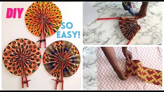 diy fabric handfan simple tutorial with instructions easy 