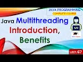 L67 Java Multithreading Introduction Benefits Java Tutorial Java Programming Lectures Hindi