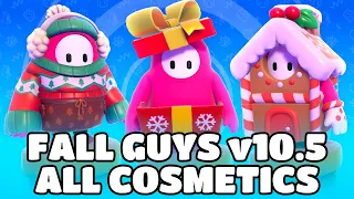 LEAKED NEW FALL GUYS FALL UPDATE - v10.5 COSMETICS! ⛄ (Christmas, Fame Pass 7 & More)