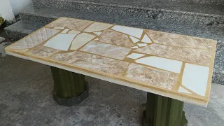 Download How To Build Coffee Table From Ceramic Tiles Broken and Color Powder MP3