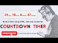 Make and Deploy a Countdown Timer HTML CSS JAVASCRIPT Step-by-Step Tutorial