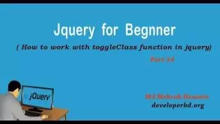 Module 14 How to work with toggle class in jquery