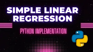 Simple Linear Regression - Implementation in Python Fitting a regression model
