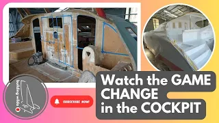Spray Painting TOP COAT in the cockpit – S03E13 – Building Wilda | Catamaran Restoration | Refit