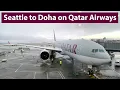 TRIP REPORT Qatar Airways Economy Seattle to Doha Boeing 777-200LR