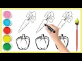 Super Cute Easy Veggies How to Draw Color Carrots Pepper