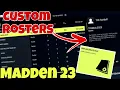 How get CUSTOM Rosters Draft Classes on Madden 23 Franchise Mode