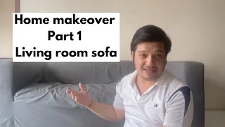Home Makeover Part 1 How to replace cover of living room sofa IKEA Klippan