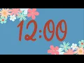 12 Minute Cute Spring Flower Classroom Timer No Music Fun Synth Alarm at End