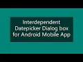 How to Add Datepicker Popup in Android mobile App